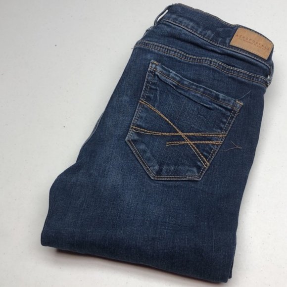 VINTAGE AEROPOSTALE STRETCH SKINNY JEANS 0/25x28 🇺🇸 - Picture 1 of 11